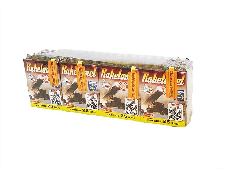 Raketomet 25 rán 4 ks