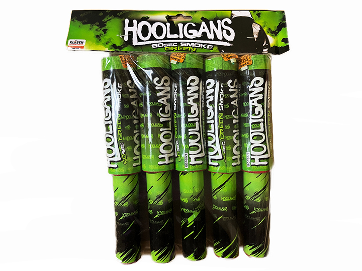 Hooligans dymová pochodeň zelená 5 ks