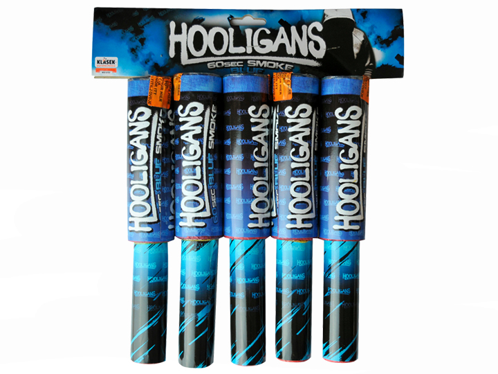 Hooligans dymová pochodeň modrá 5 ks