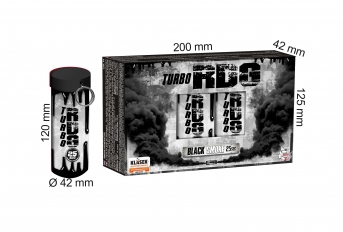 Čierna turbo dymovnica s trhacou poistkou 5ks