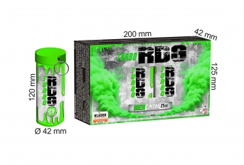 Zelená turbo dymovnica s trhacou poistkou 5ks