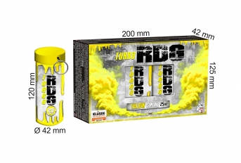 Žltá turbo dymovnica s trhacou poistkou 5ks
